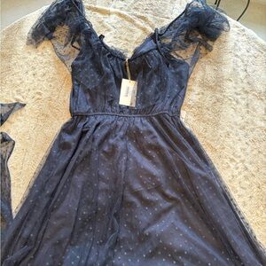 NWT Joyfolie MIA JOY Lauryn dress, Dark Blue High Low Dress